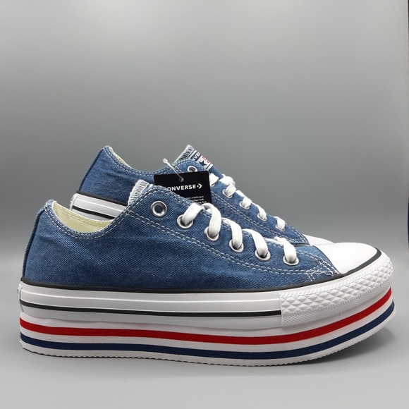 denim platform converse
